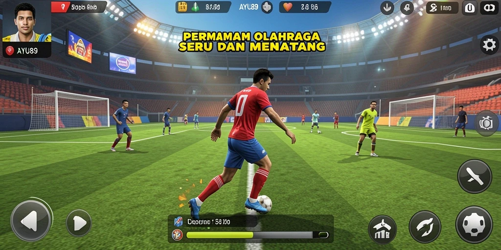 Permainan AYU89 menampilkan aksi olahraga yang intens dan menarik.