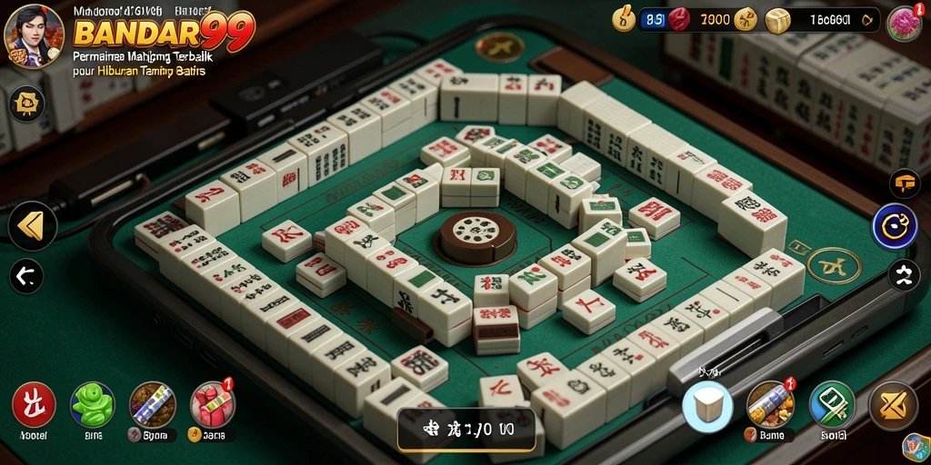 Screenshot gameplay BANDAR99 menampilkan pengalaman Mahjong yang seru.