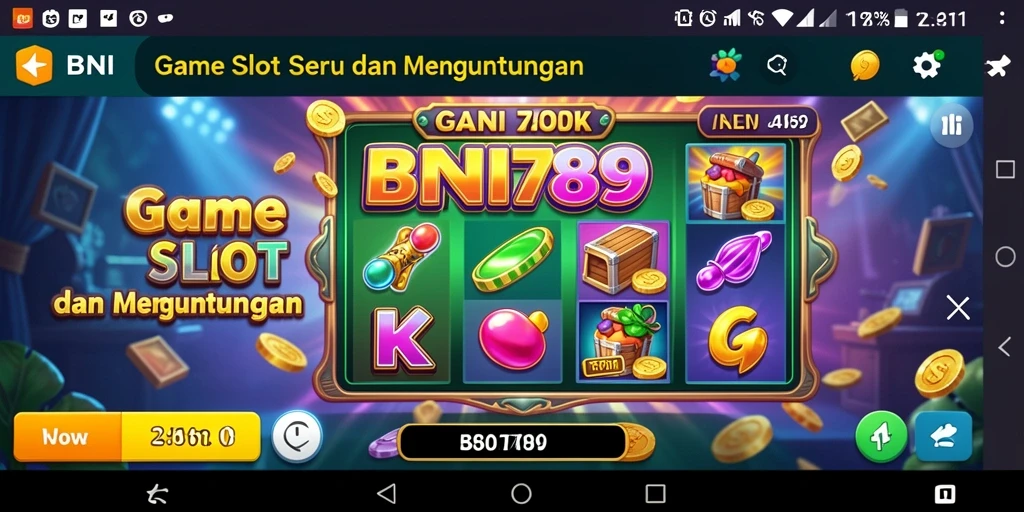 Gameplay <strong>BNI789</strong> dengan tema slot yang menarik dan penuh warna.