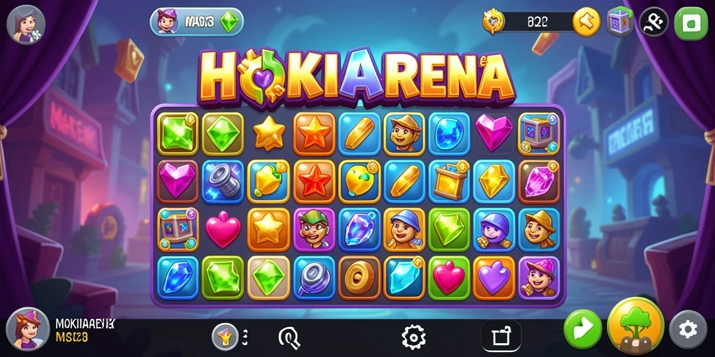Tangkapan layar gameplay HOKIARENA yang penuh warna dan menantang.