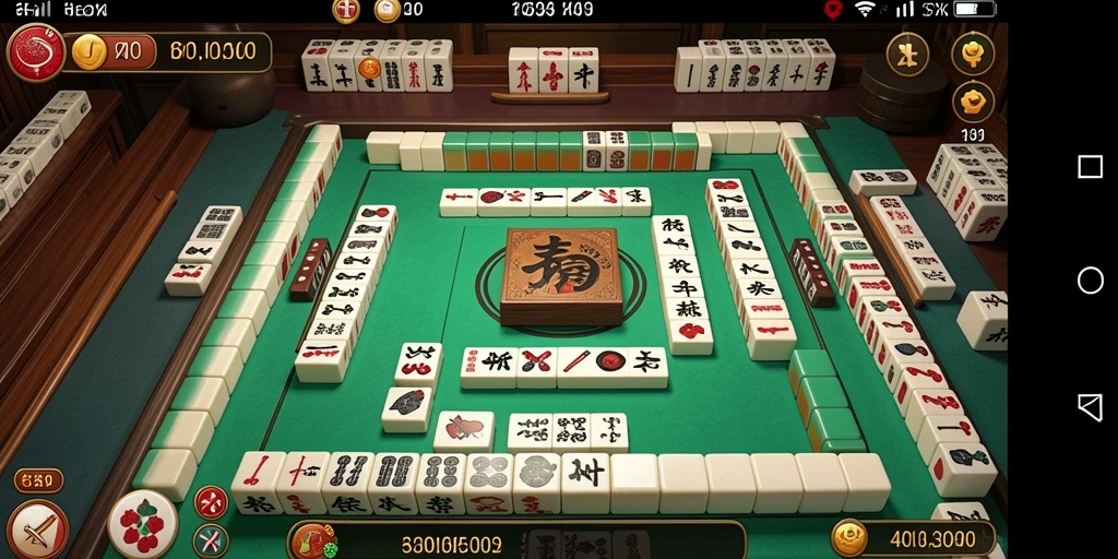 Tampilan permainan HOKIHOKI yang menawan dengan ubin Mahjong berwarna-warni.