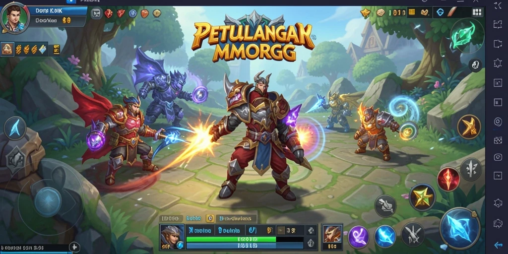 Tampilan memukau gameplay ID098 dalam dunia MMORPG yang luas.
