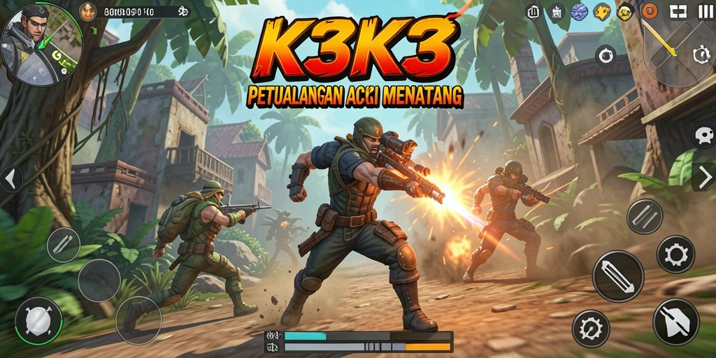 Tampilan menarik dari gameplay K3K3 yang penuh aksi.