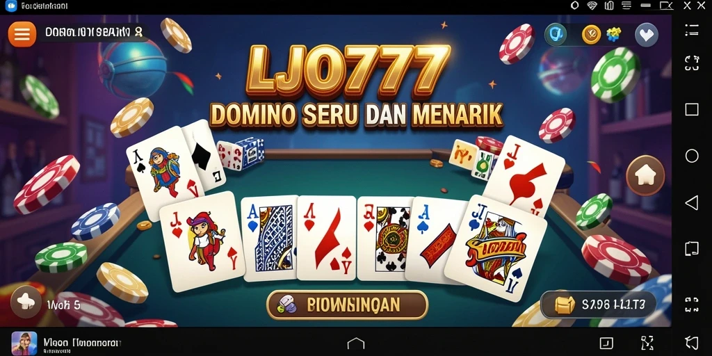 Tampilan gameplay LJO777 yang menarik dan seru dalam bermain Domino.