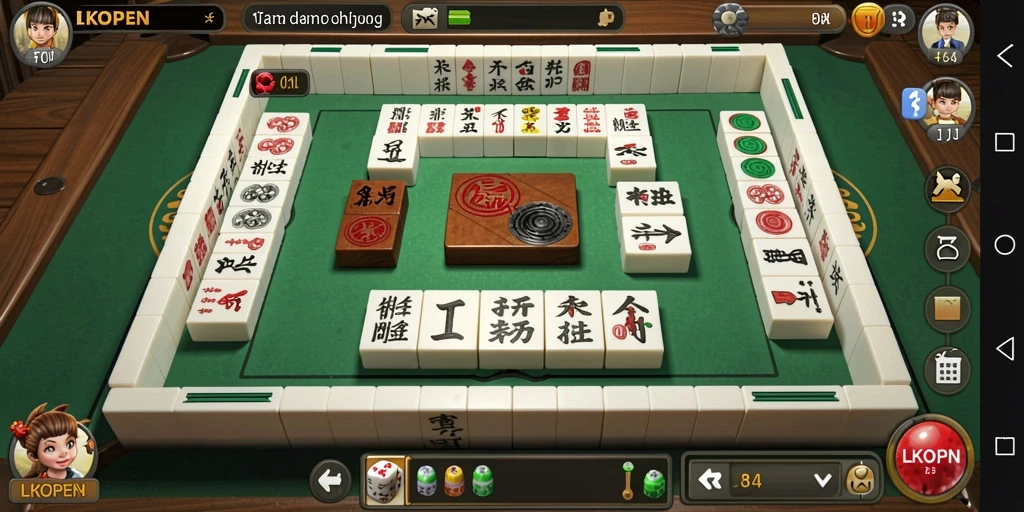 Tampilan gameplay seru dan menantang dari LKOPEN Mahjong.