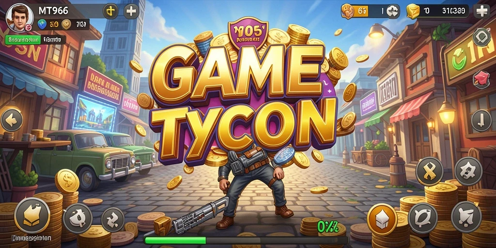 Screenshot MT966 menampilkan momen seru dalam gameplay Tycoon.