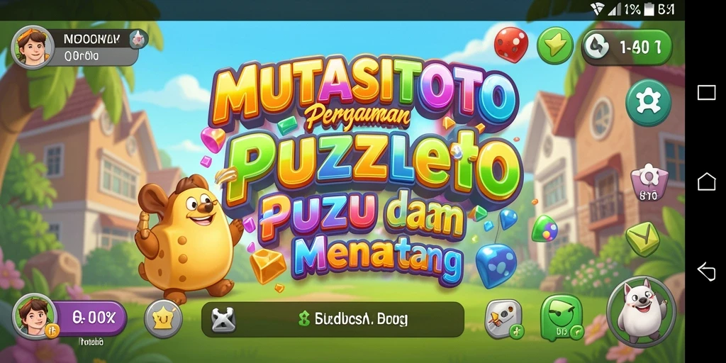 Tampilan gameplay seru dari MUTASITOTO saat menyelesaikan teka-teki.