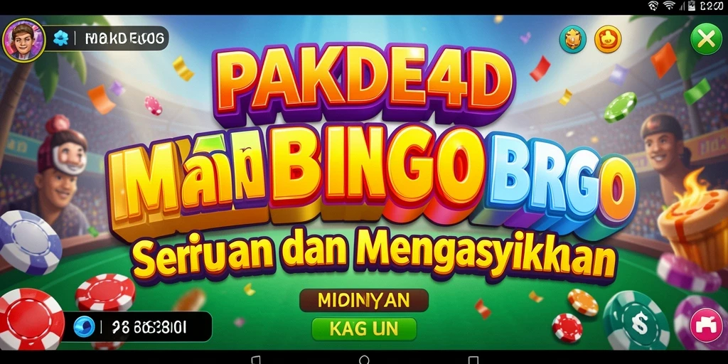 Screenshot PAKDE4D menampilkan serunya gameplay Bingo dengan teman.
