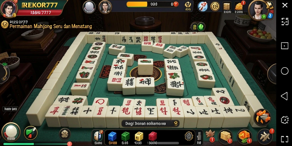 Tangkapan layar utama <strong>REKOR777</strong> menampilkan gameplay Mahjong yang menantang dan seru.