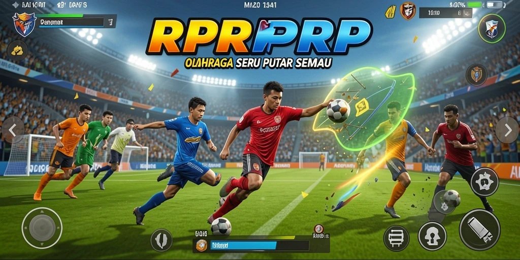 Screenshot RPRPRP menampilkan aksi seru permainan olahraga.
