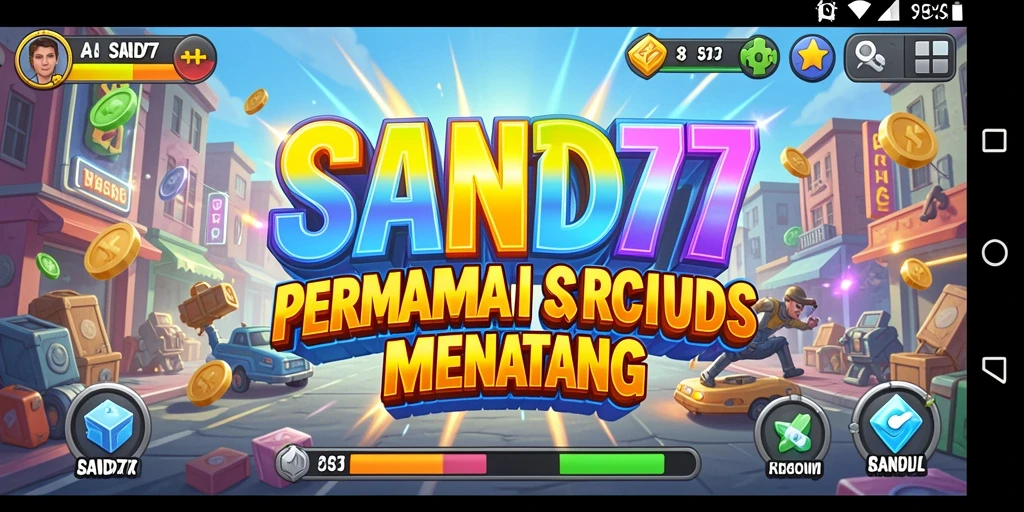 Screenshot permainan SAND77 yang menunjukkan aksi seru dalam gameplay Arcade.