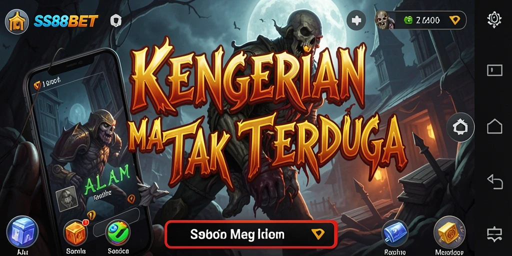 Screenshot gameplay <strong>SS88BET</strong> menampilkan suasana menakutkan dengan karakter yang terjebak dalam kegelapan.