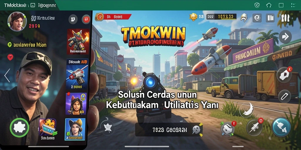 Tampilan antarmuka pengguna TMOKWIN yang modern dan fungsional.