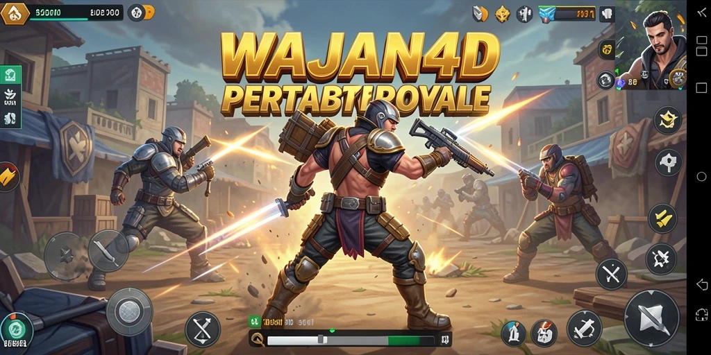 Tangkapan layar gameplay WAJAN4D yang menegangkan di arena Battle Royale.