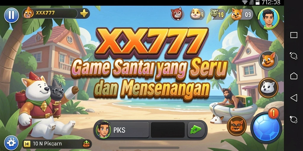 Tampilan menu utama XXX777 dengan pilihan level menarik.
