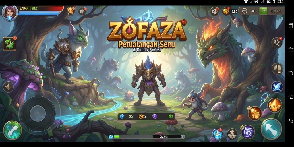 Tangkapan layar ZOFAZA menampilkan aksi mendebarkan dalam petualangan.